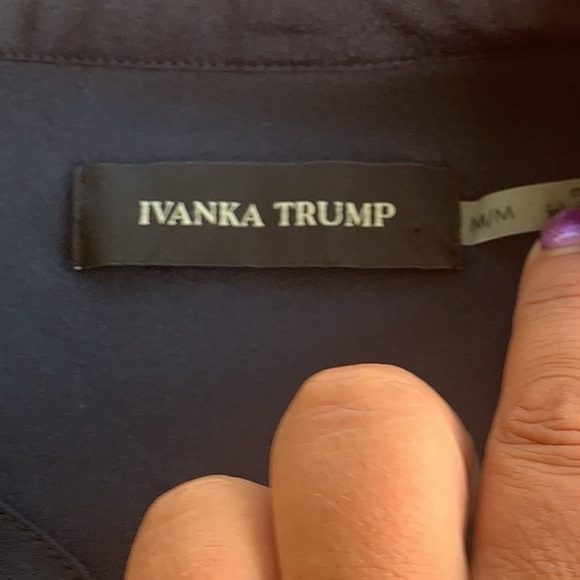 Ivanka Trump navy button dress shirt - Picture 5 of 8